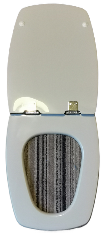Thumbnail: Selles Cheverny toilet seat and cover in Ivory with hinges  Original model
