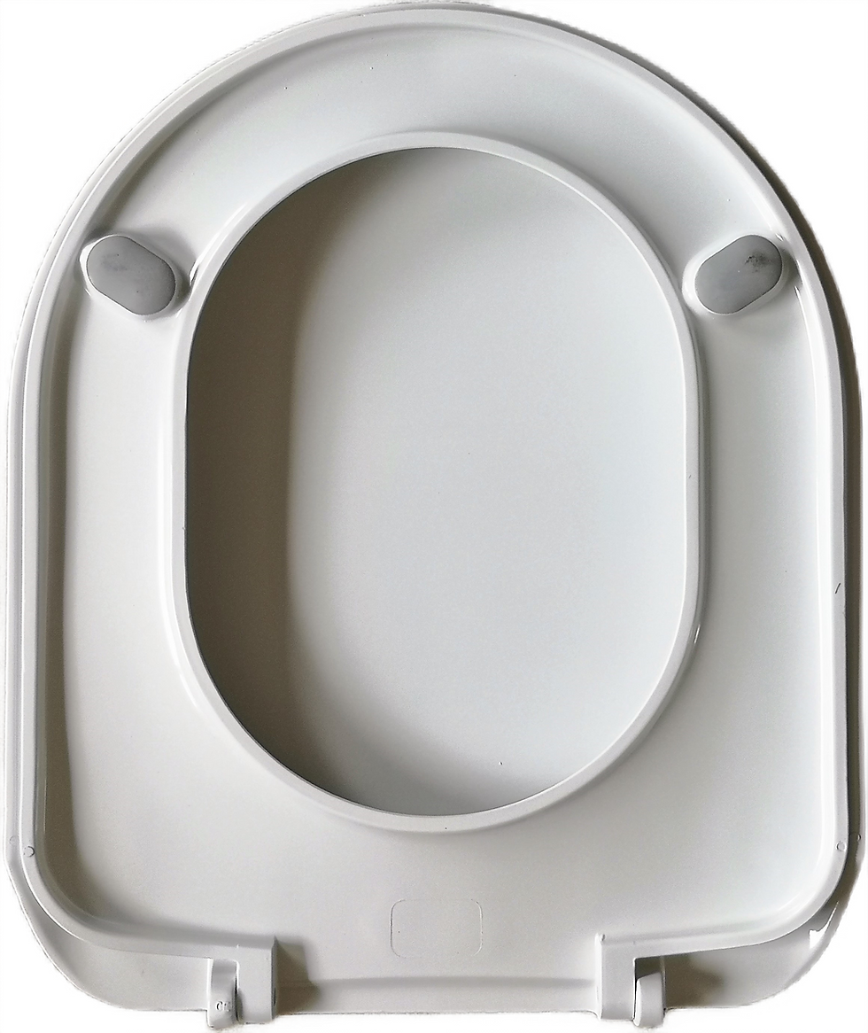 Thumbnail: Twyford Jupiter 9" Hinge holes Luxury replacement seat re-coated to SOFT CREAM