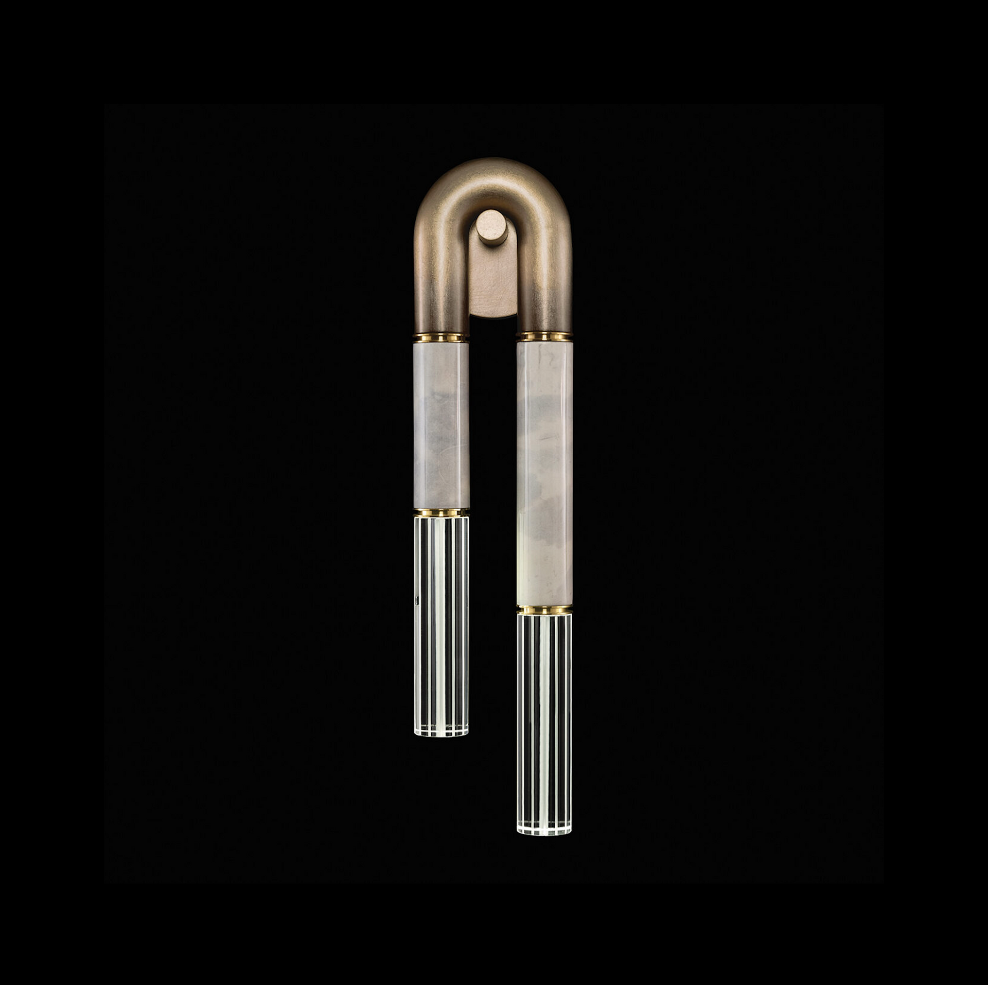 antonia draped wall light with parchment, metal and glass