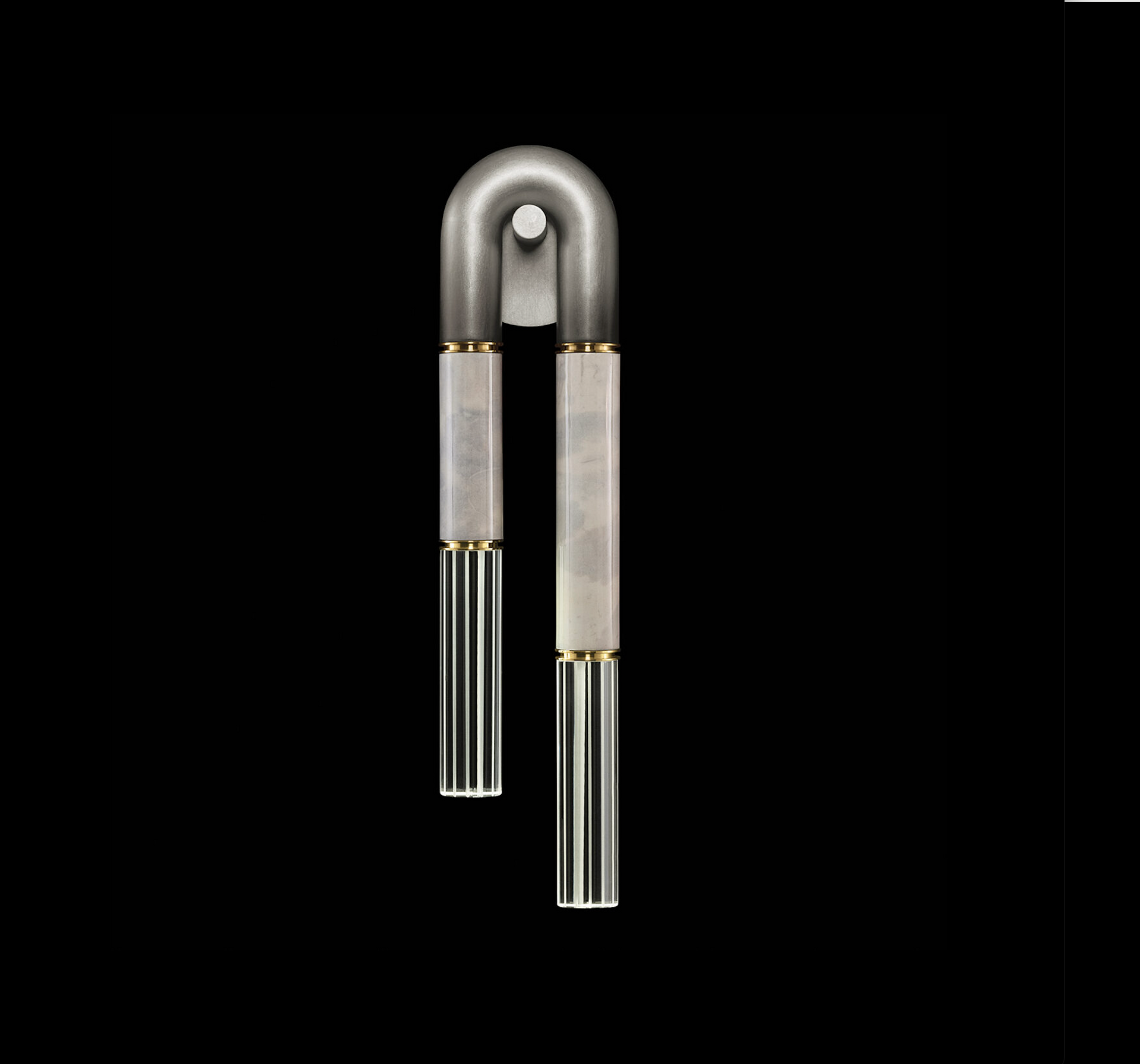 antonia draped wall light with parchment, metal and glass