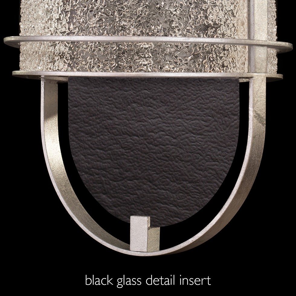 Thumbnail: close up view of the band wall light black and silver leaf hand applied finish