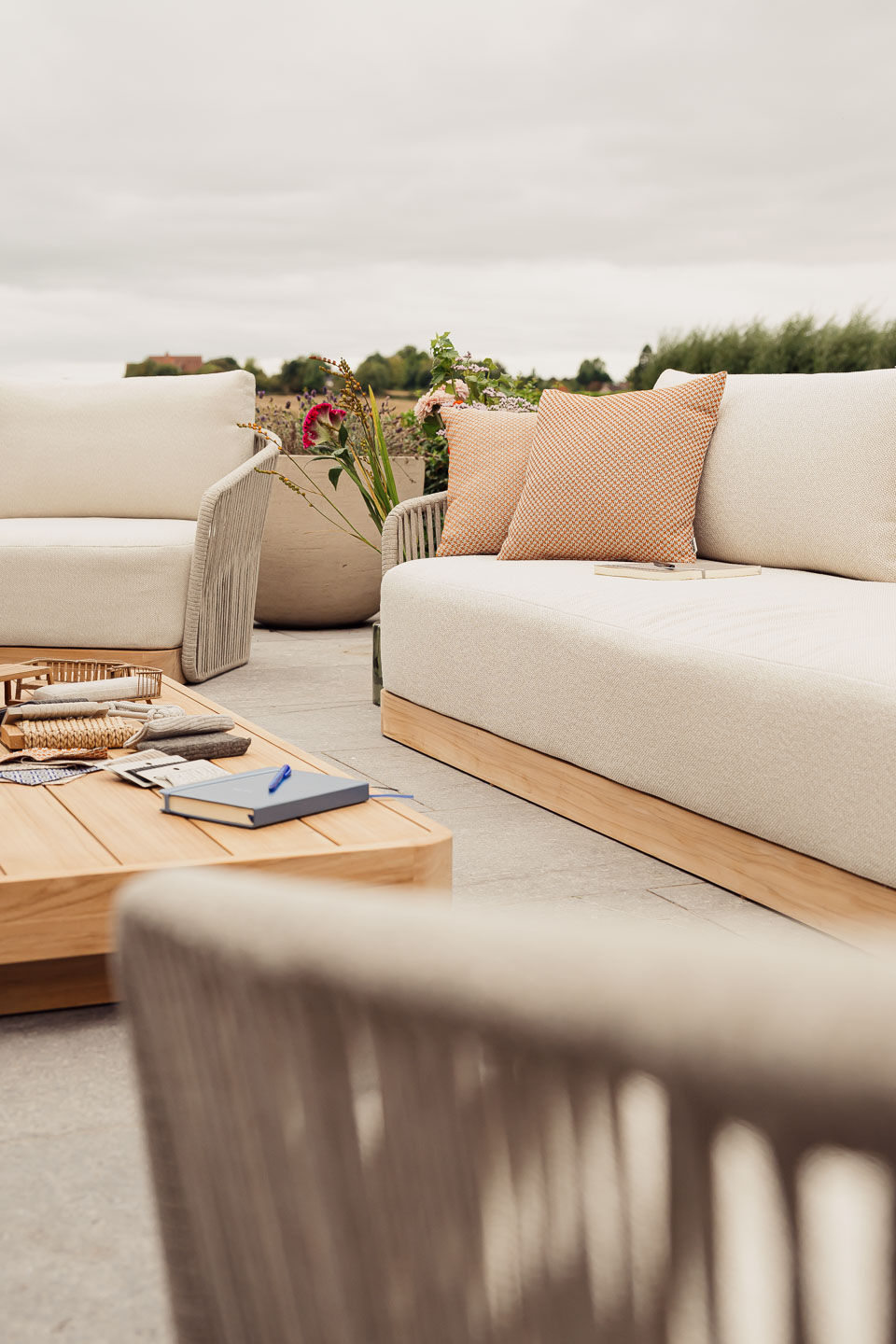 Thumbnail: close up of the Nino outdoor sofa on a terrace