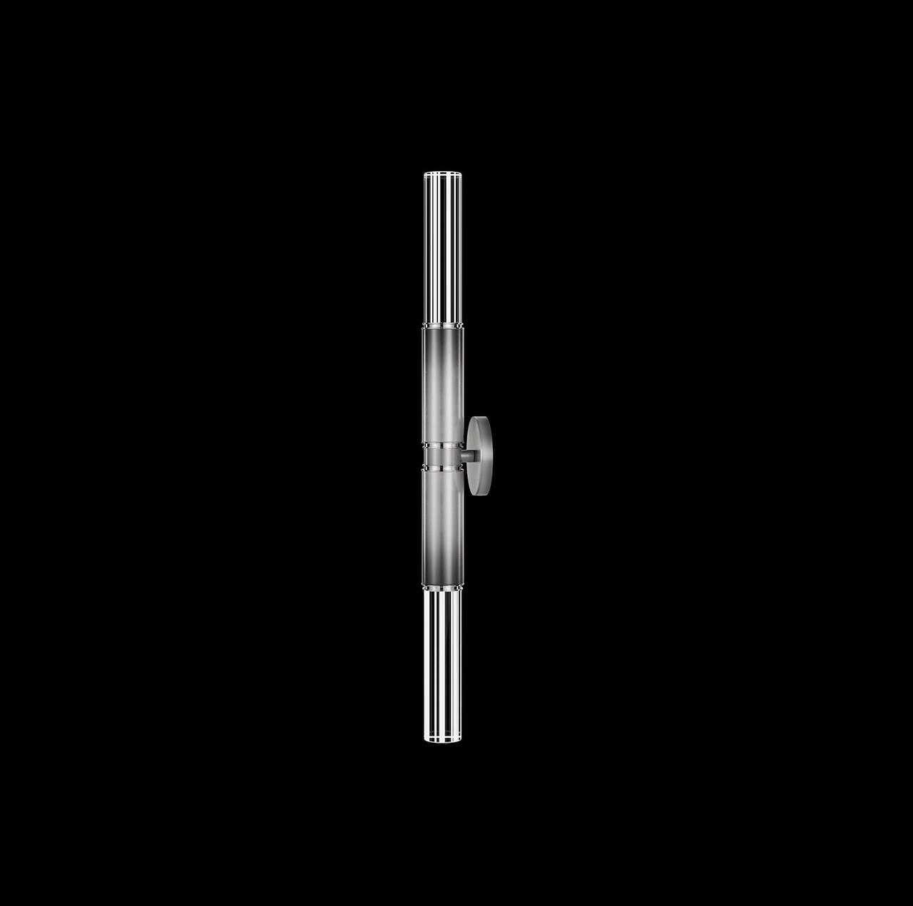 Antonia double ended wall light with metal, parchment and glass