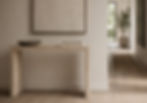 Diffusion console table in Blonde finish