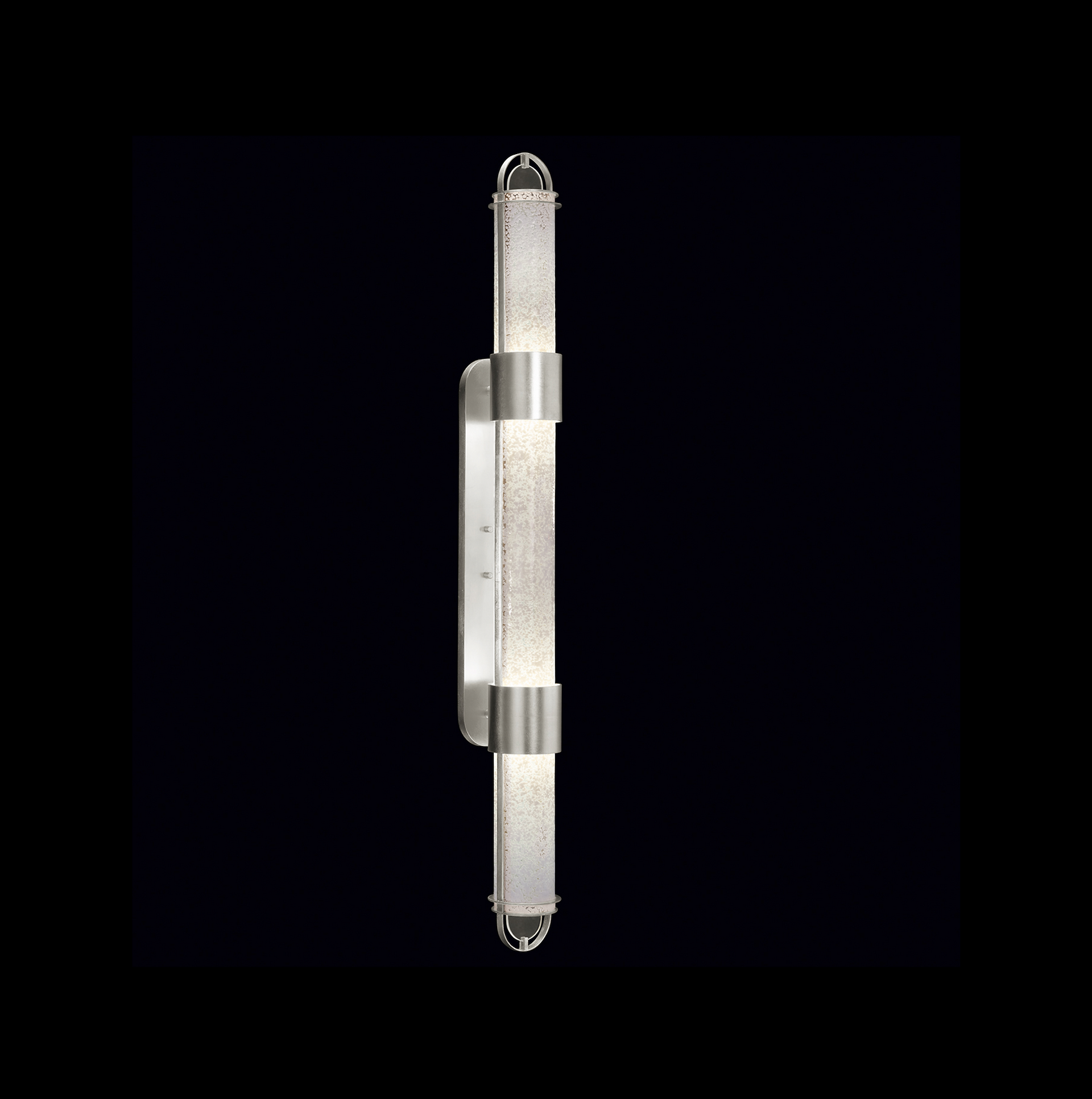 bond wall light with silver leaf finish