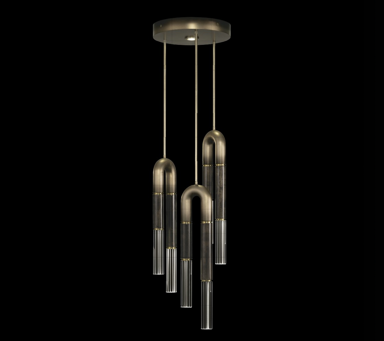 Round ceiling light for dining table or kitchen island Antonia collection for Fine Art Handcrafted Lighting at Rebecca Scott Furniture