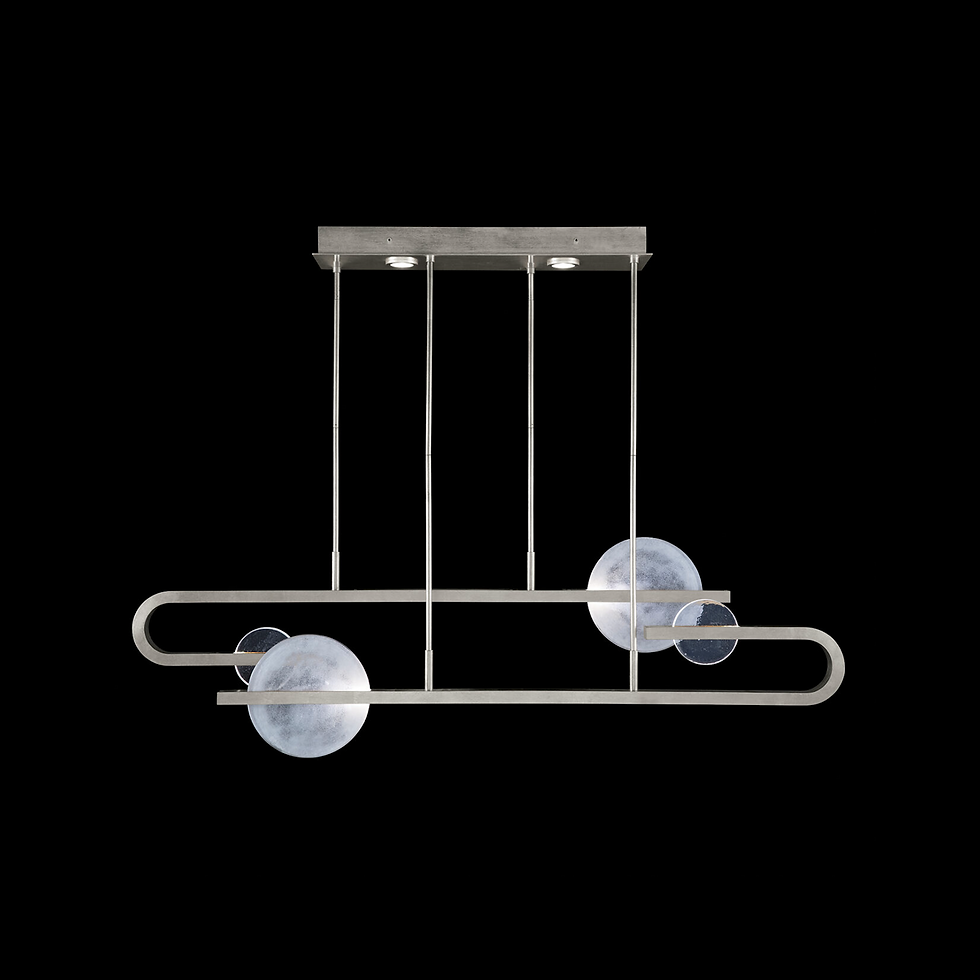 Thumbnail: selene linear pendant in silver leaf 