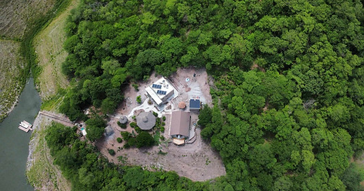 Aerial view of the Fishin Mission property