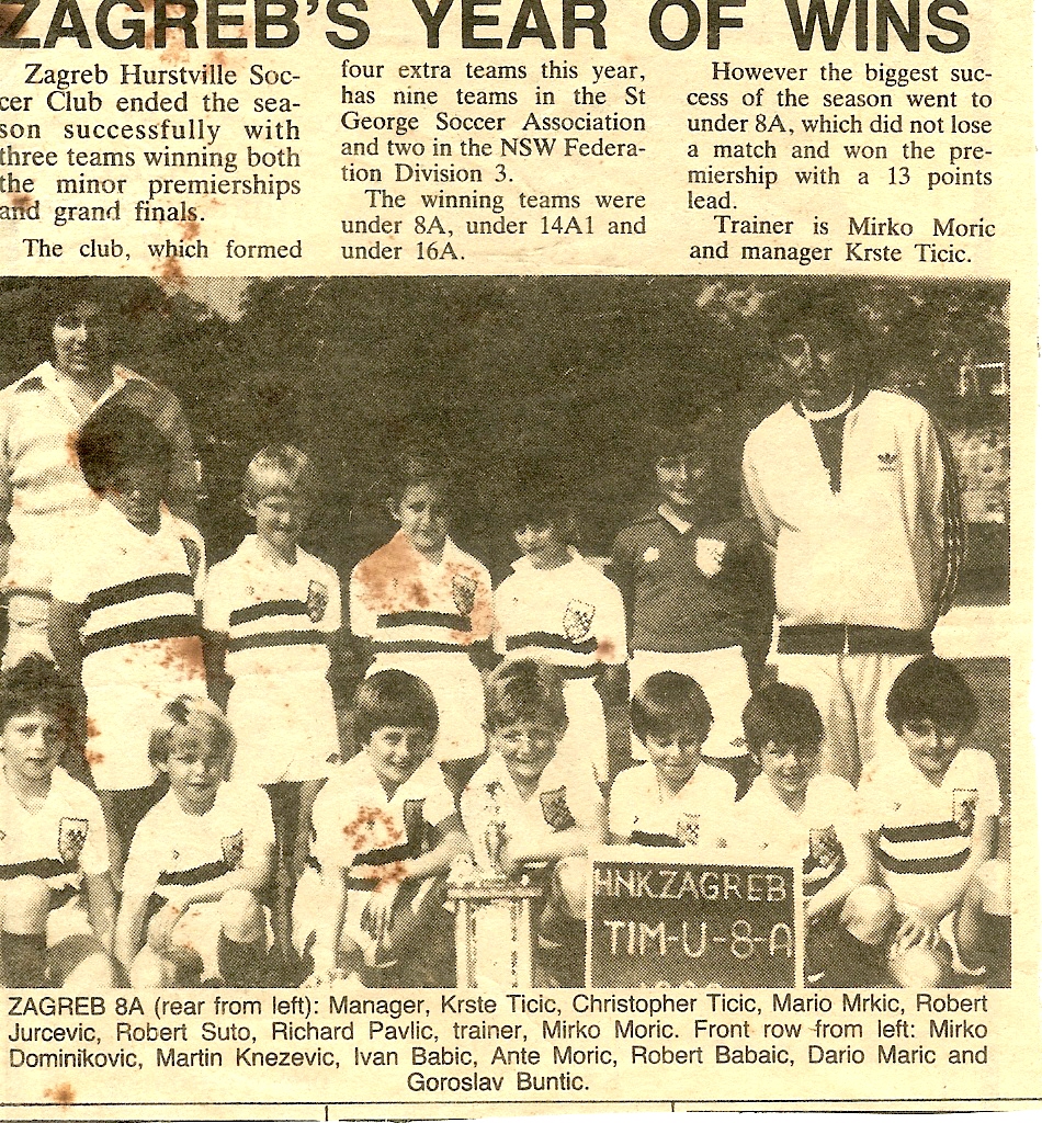 Under 8a's 1982