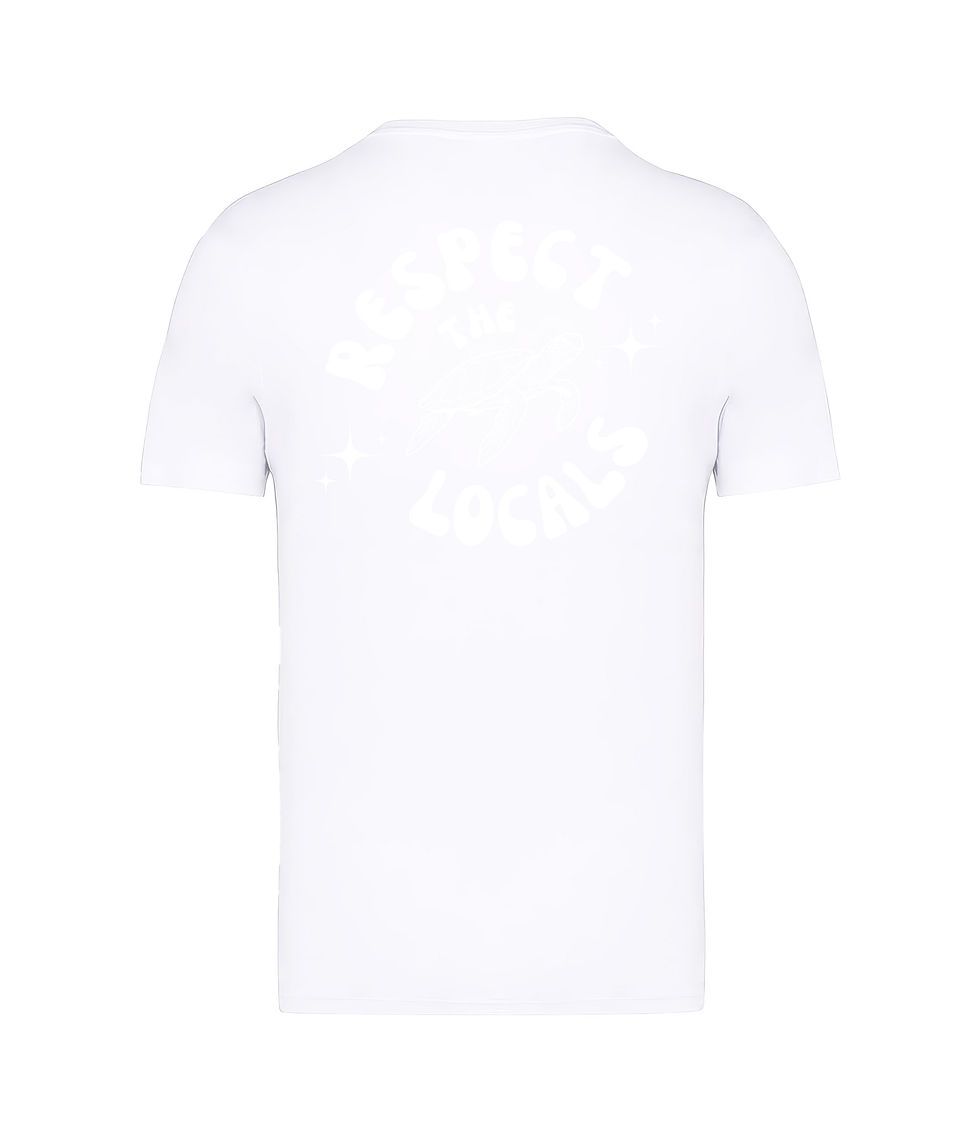 Thumbnail: WHITE TEE  |  RESPECT THE LOCALS  |  NEUTRAL