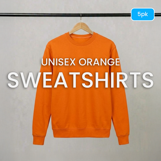 Unisex Orange Sweatshirts (5pk)