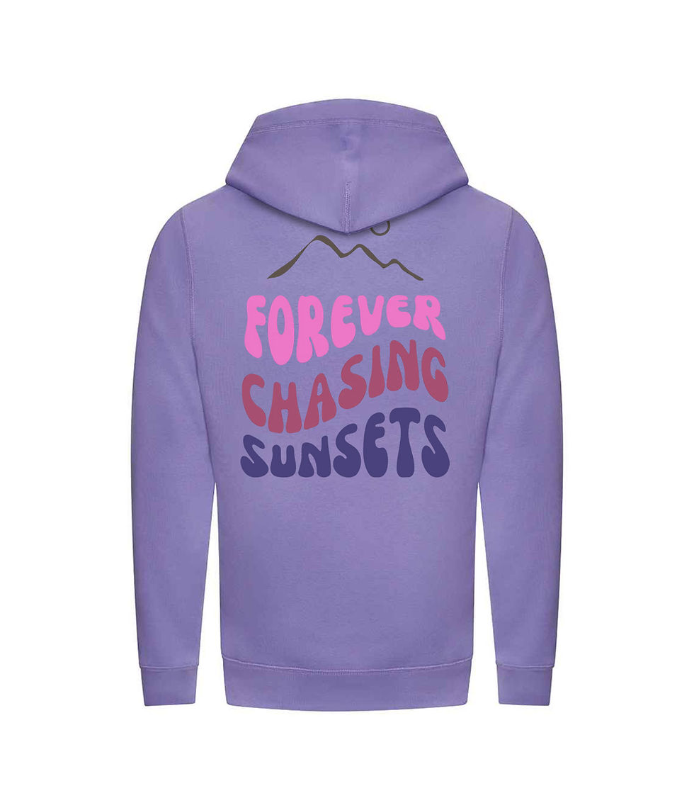 Thumbnail: LAVENDER SCARF HOODIE  |  FOREVER CHASING SUNSETS  |  VIBRANT