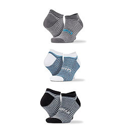 3 Pack Mixed Stripe Sneaker Socks