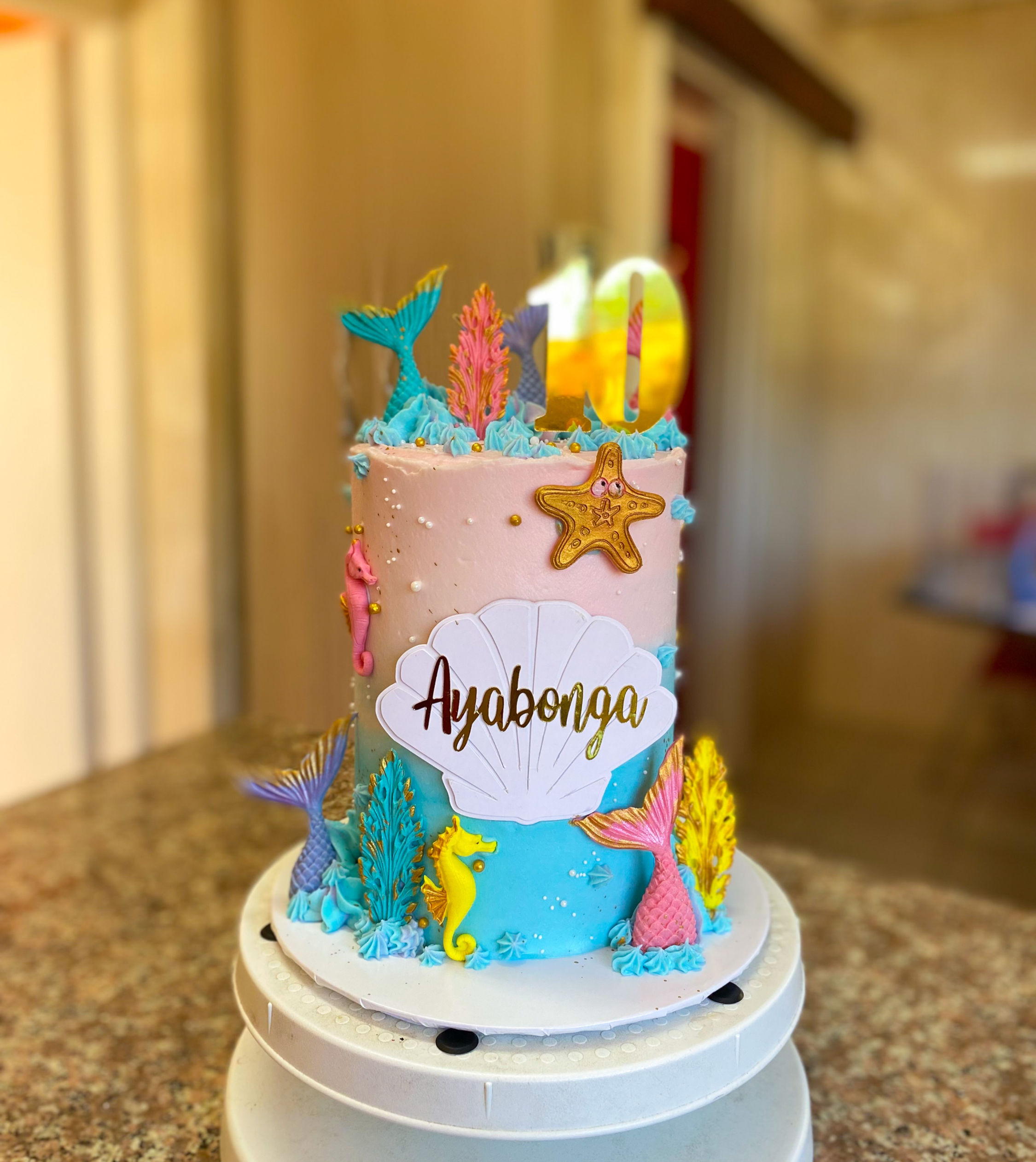 Mermaids & Sea Shells Cake