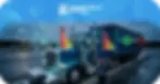 Amazon Relay Dispatch analytics dashboard overlaying a 
American truck, displaying performance metrics, driver grading scales from A+ to F, and real-time fleet data charts.