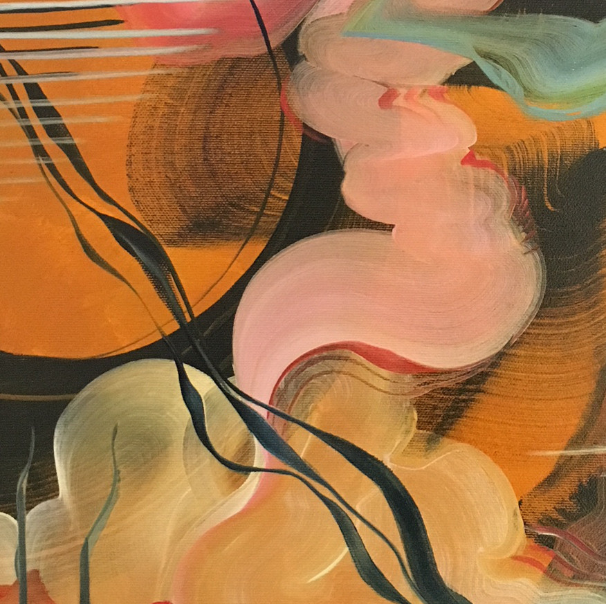 Detail from an Abstract Painting - The Golden Hour