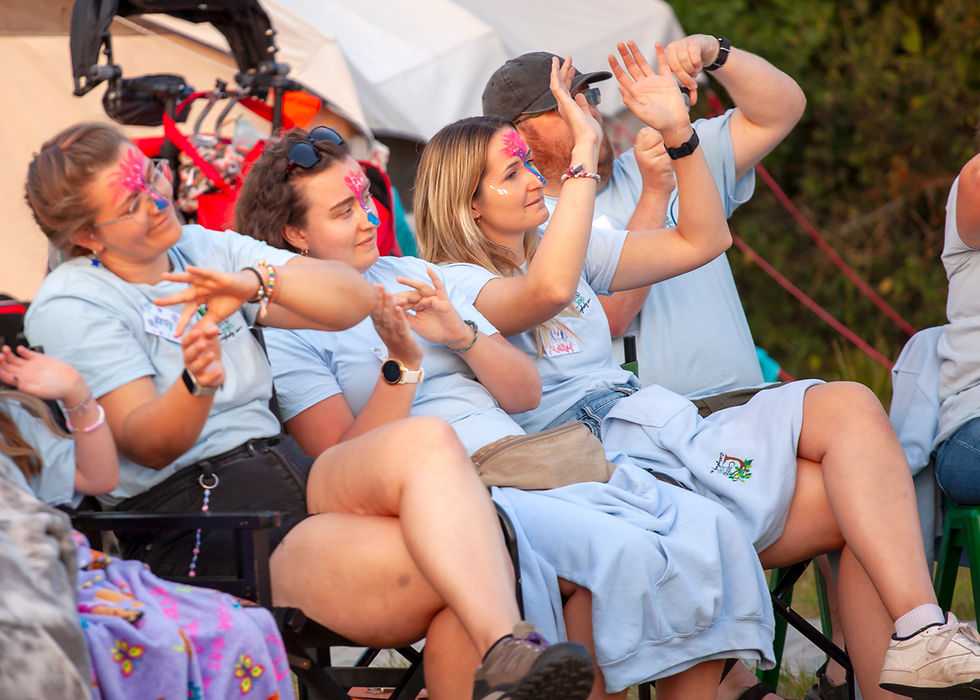 family support volunteers with Camp Jojo