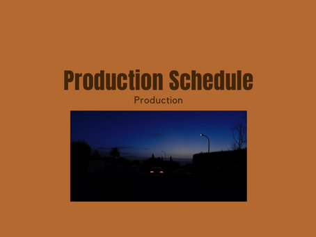 Production Schedule