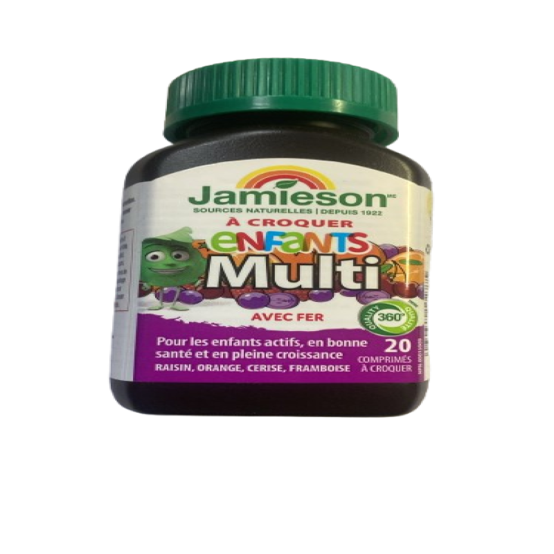 Jamieson Multivitamin with Iron for Kids Chewable -20 Chewable tablets.