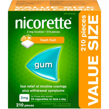 NICORETTE GUM 2MG FRESH FRT 210 Asserted