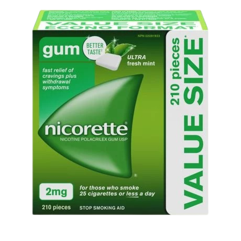 NICORETTE GUM 2MG ULTRA FRESH MINT 210