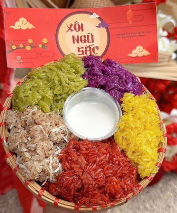 Xôi ngũ sắc – bức tranh ẩm thực rực rỡ của núi rừng