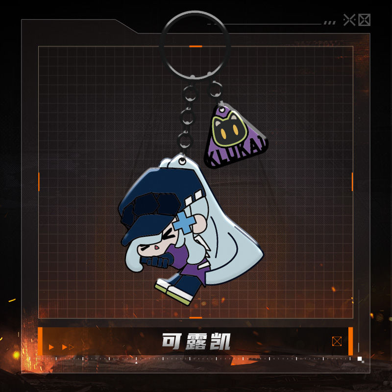 Thumbnail: Girls' Frontline Exilium Enamel Keychain Mechty Klukai Leva Lainie