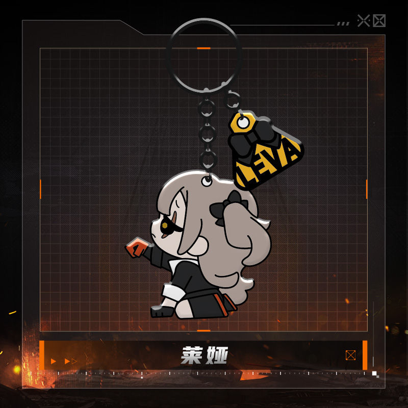 Thumbnail: Girls' Frontline Exilium Enamel Keychain Mechty Klukai Leva Lainie