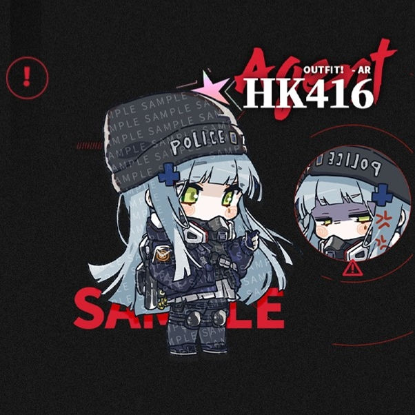 Thumbnail: Girls Frontline x The Division HK416 Vector Hellfire Keychain Mousepad