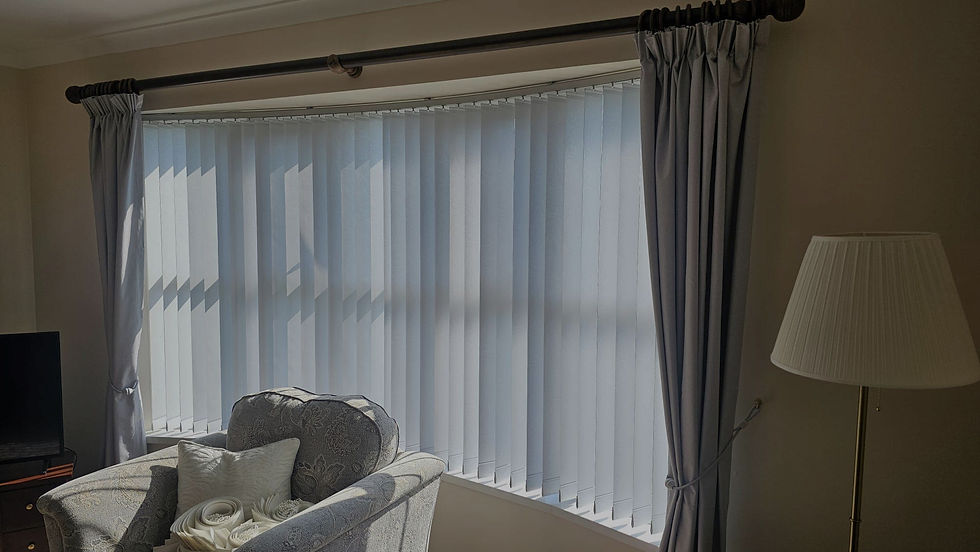 Total Blinds specialises in Vertical Blinds and manufactuers and installs them across Northern Ireland ( Lisburn, Belfast, Antrim, Moira etc)