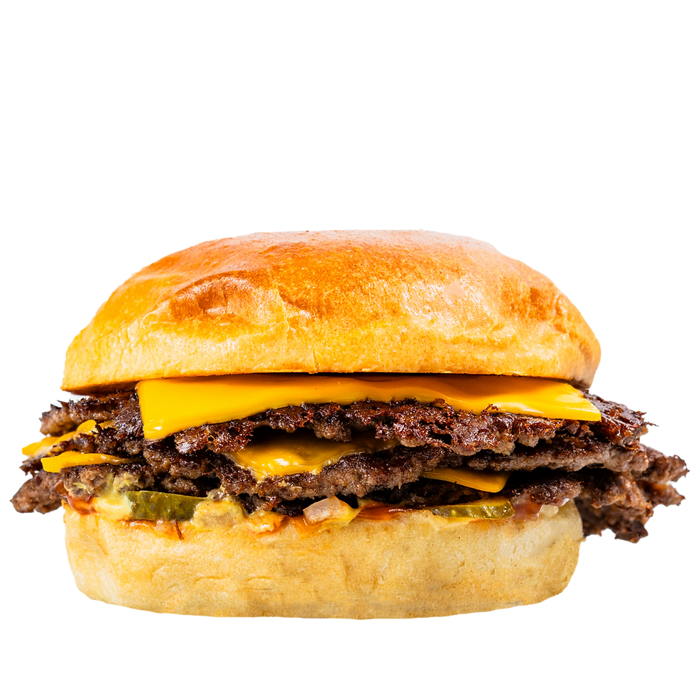mash burger, pain, fromage, steack et sauce maison.