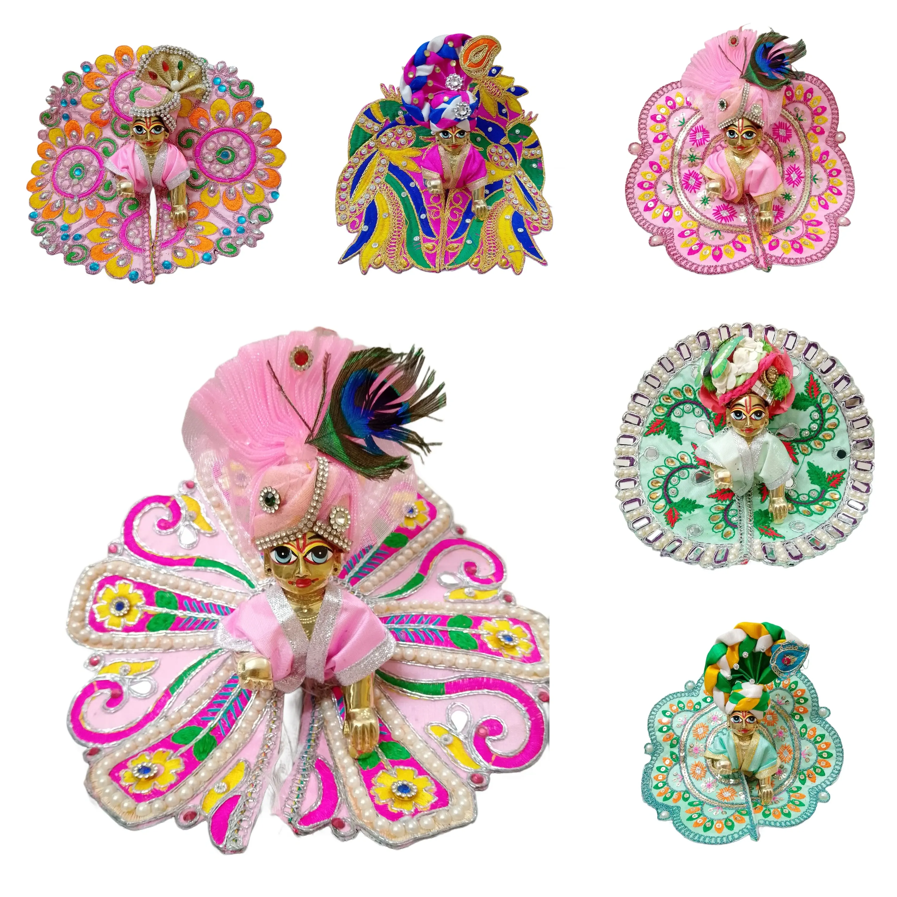 Embroidery Dress Combo Pack of 6 [with pagdi](Random Design)