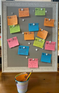 The Shout Out board by the main office