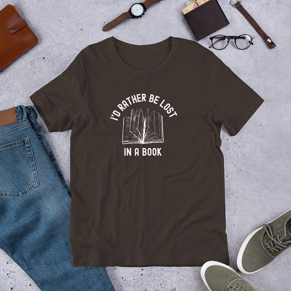 Thumbnail: I'd rather be lost in a book Unisex t-shirt