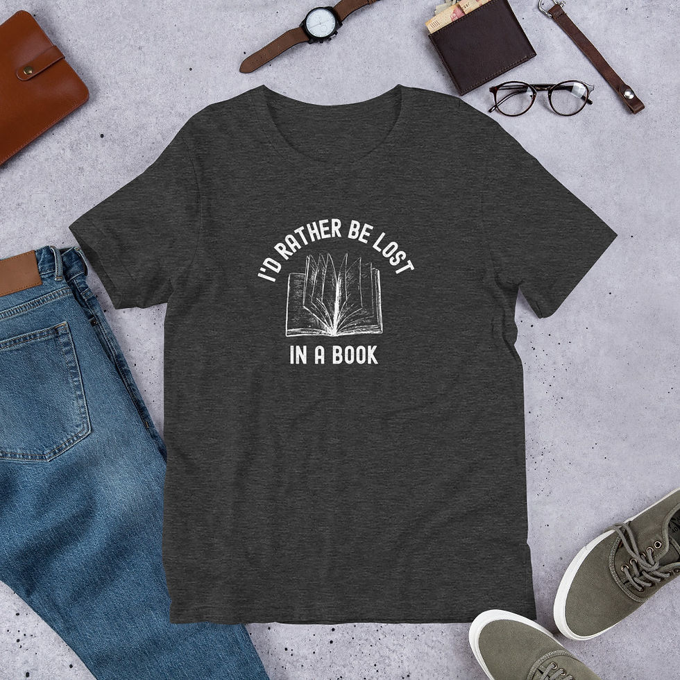 Thumbnail: I'd rather be lost in a book Unisex t-shirt