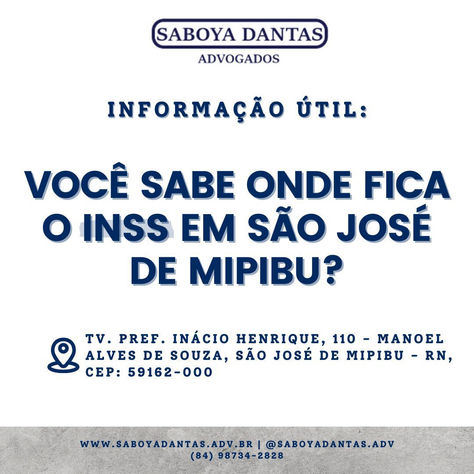INSS EM SÃO JOSÉ DE MIPUBU