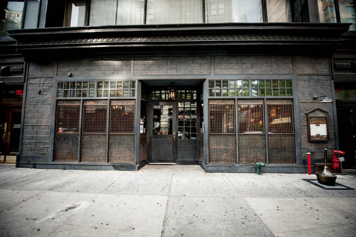 Custom metalwork design at Flat Iron Hall, New York by TMTHREE Partners