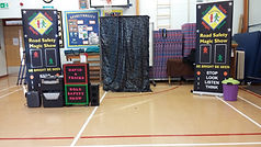 road safety show deal parochial c of e, Road safety show, road safety magic show, magic show, school show, theatre in education, david tricks road safety school show, children's entertainer, safety show, stop look listen think, road safety week, educational show, magician,