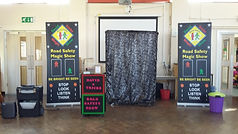 road safety show dallington c of e school, Road safety show, road safety magic show, magic show, school show, theatre in education, david tricks road safety school show, children's entertainer, safety show, stop look listen think, road safety week, educational show, magician,