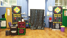 Road safety show Clifton Primary School, Road safety show, road safety magic show, magic show, school show, theatre in education, david tricks road safety school show, children's entertainer, safety show, stop look listen think, road safety week, educational show, magician,