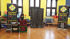 road safety show ewell grove school, Road safety show, road safety magic show, magic show, school show, theatre in education, david tricks road safety school show, children's entertainer, safety show, stop look listen think, road safety week, educational show, magician,