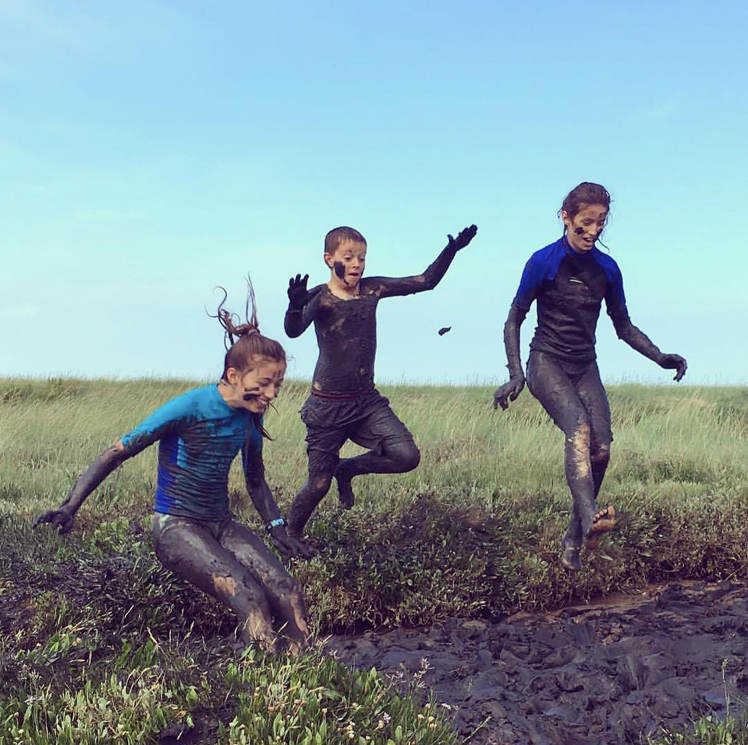 mud sliding at Blakeney!