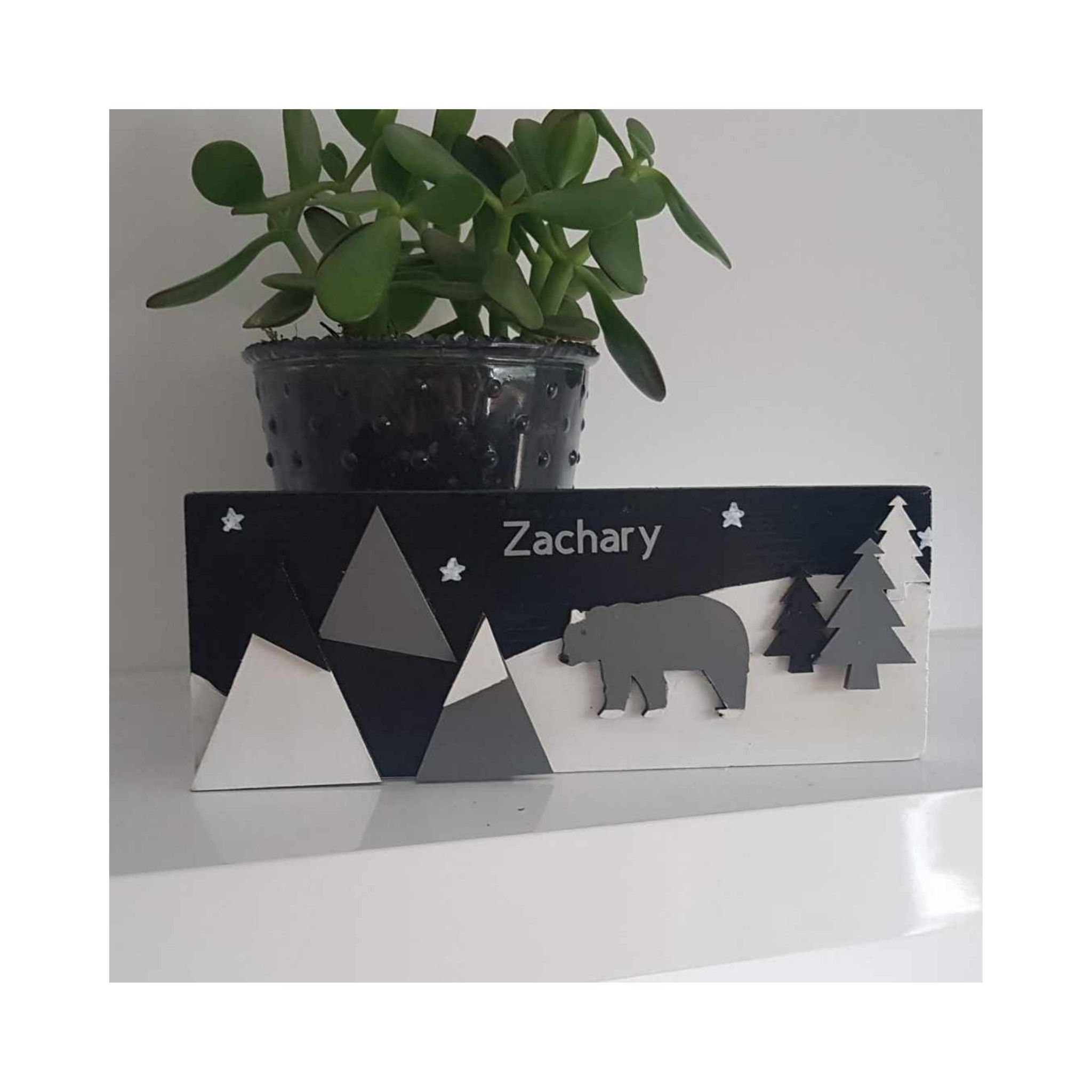 Personalised Freestanding Nordic Style Decorative Block