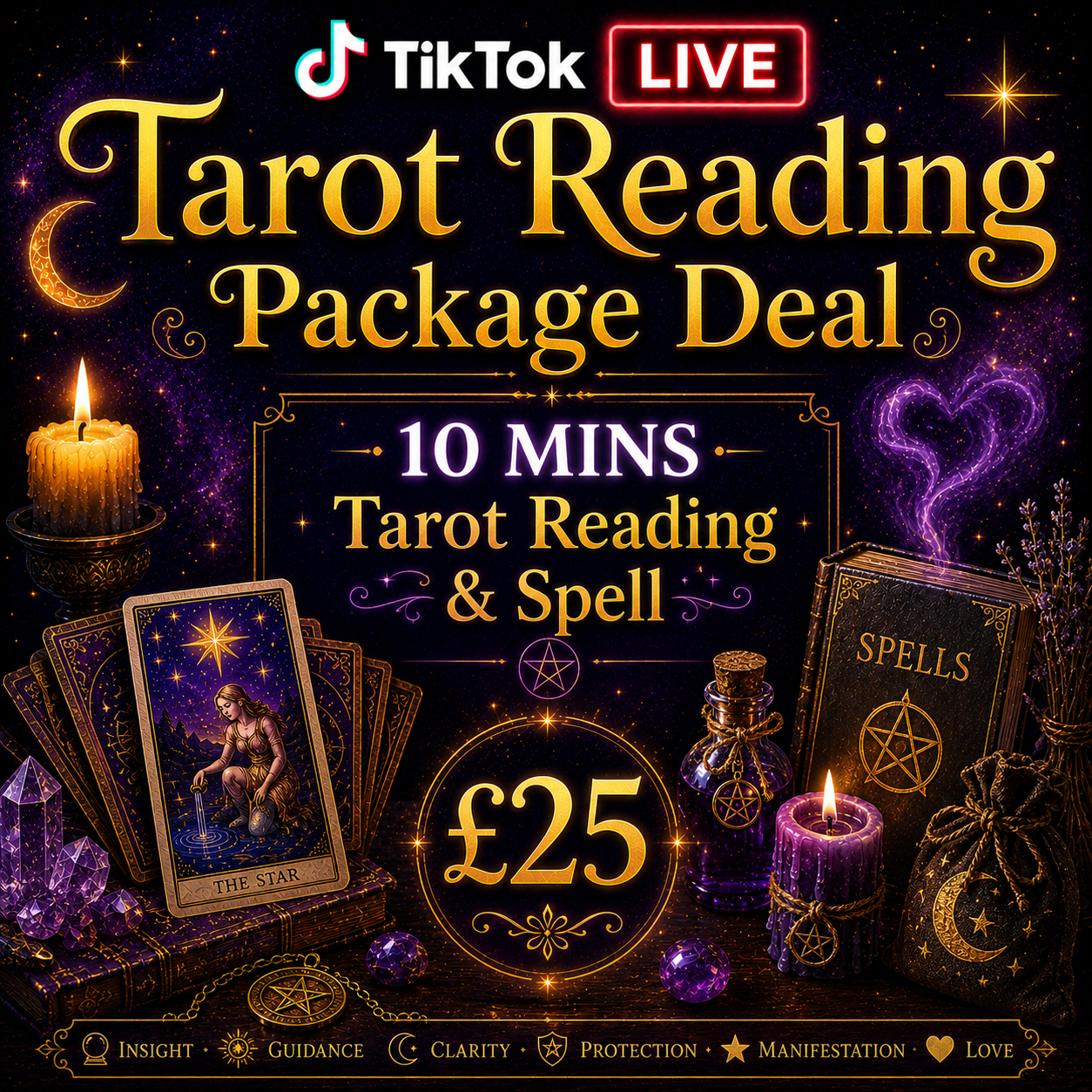 Tarot Reading 10 Mins & Spell