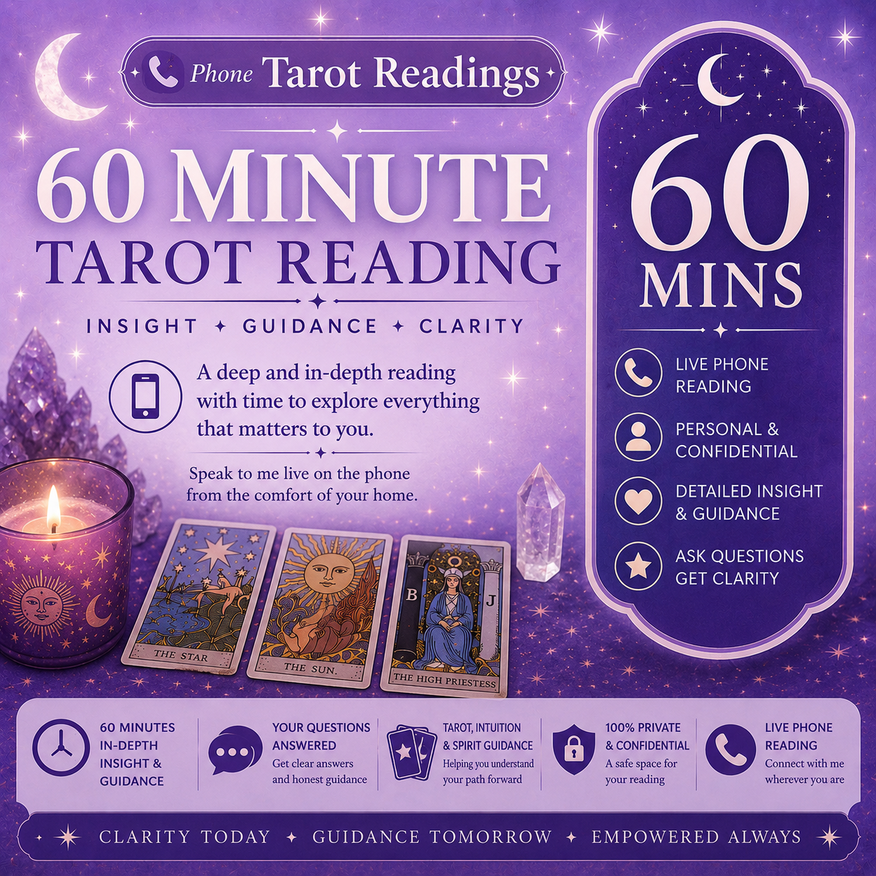 Phone Tarot Reading - 60 Mins