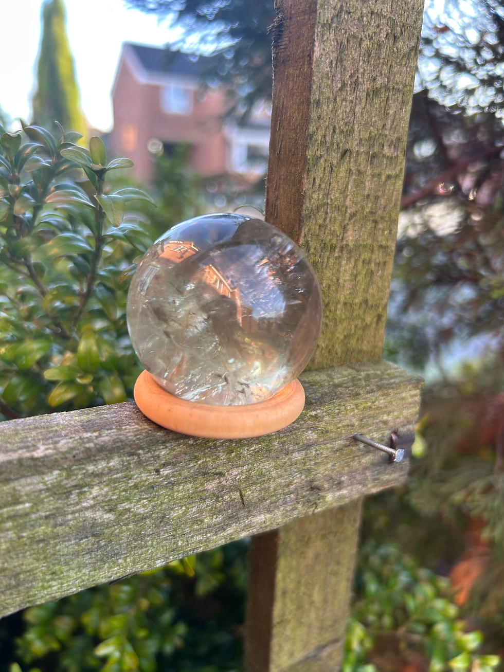 Thumbnail: Smoky Citrine Sphere With Rainbows 