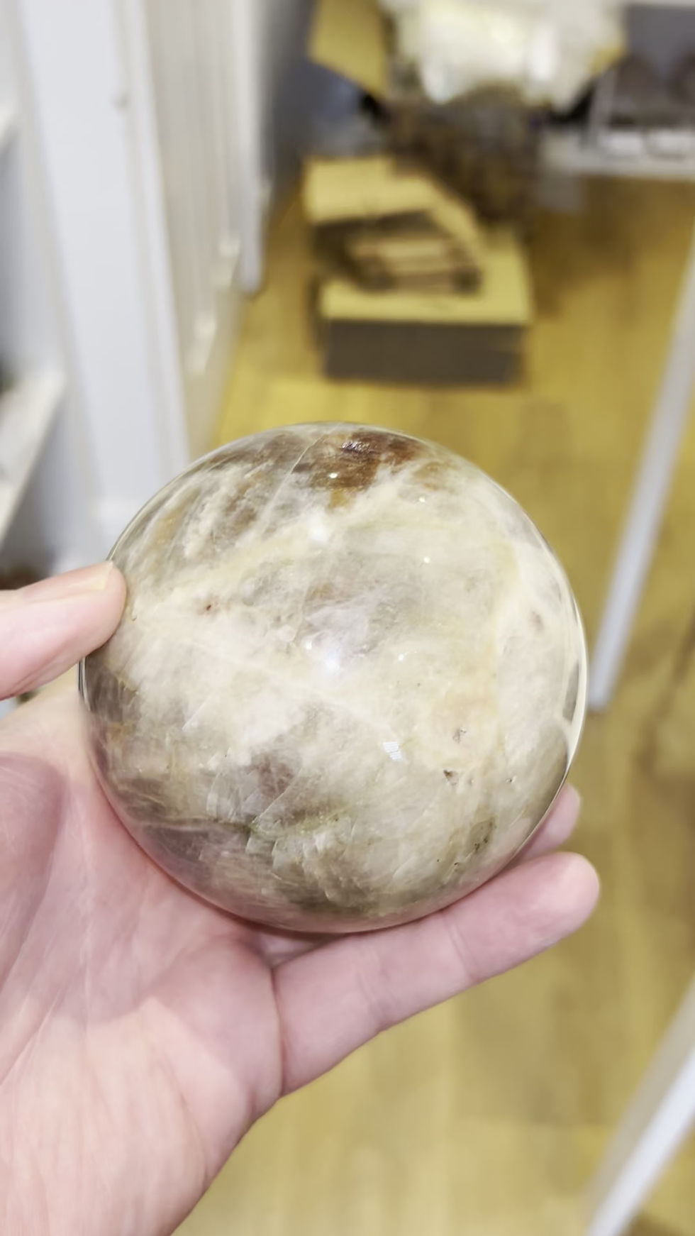 Thumbnail: Moonstone with sunstone Sphere
