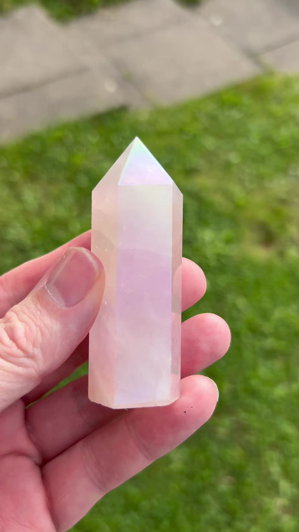 Thumbnail: Rose Aura quartz Tower 86g