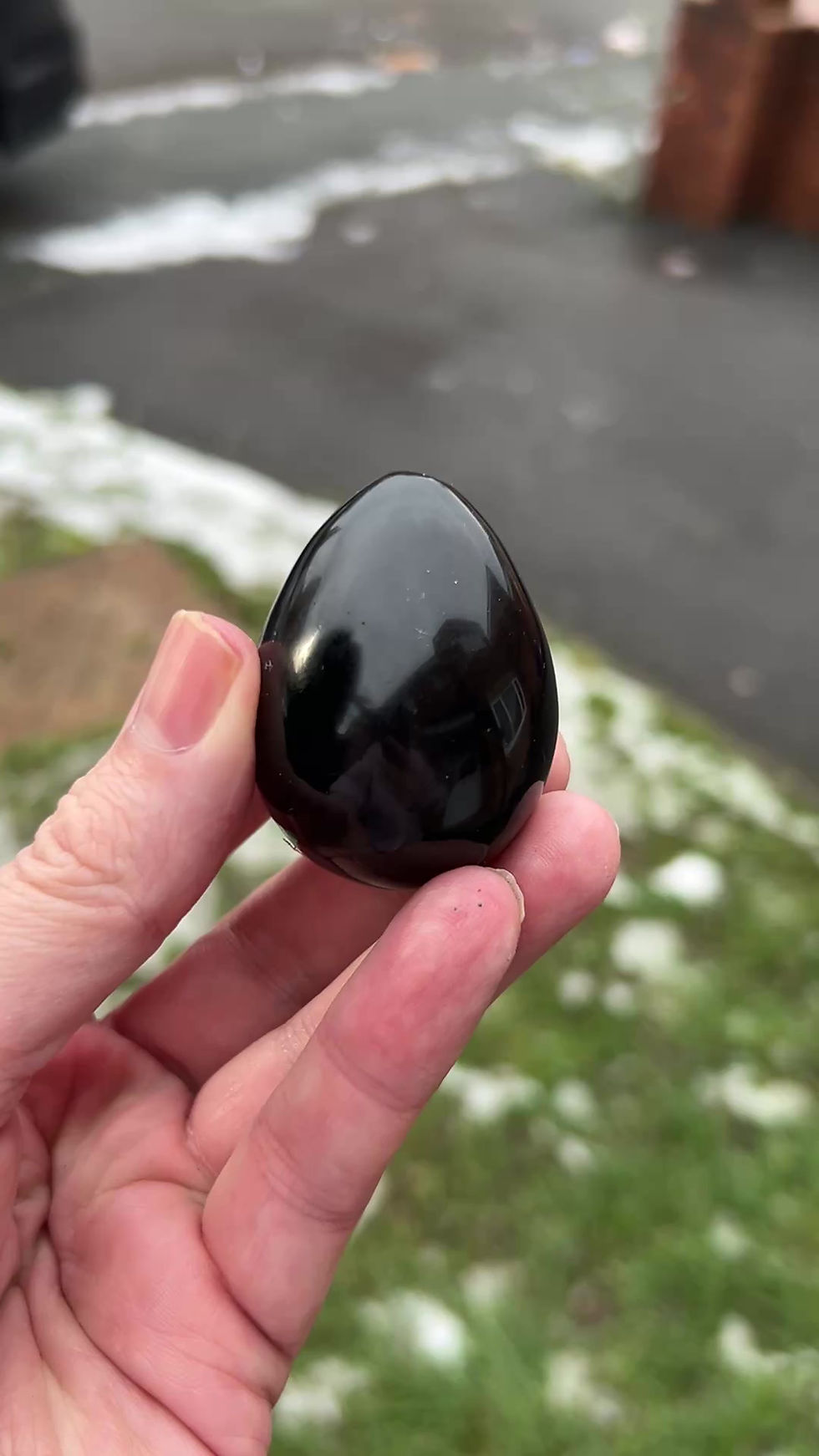 Thumbnail: Black Onyx  Egg 38 mm