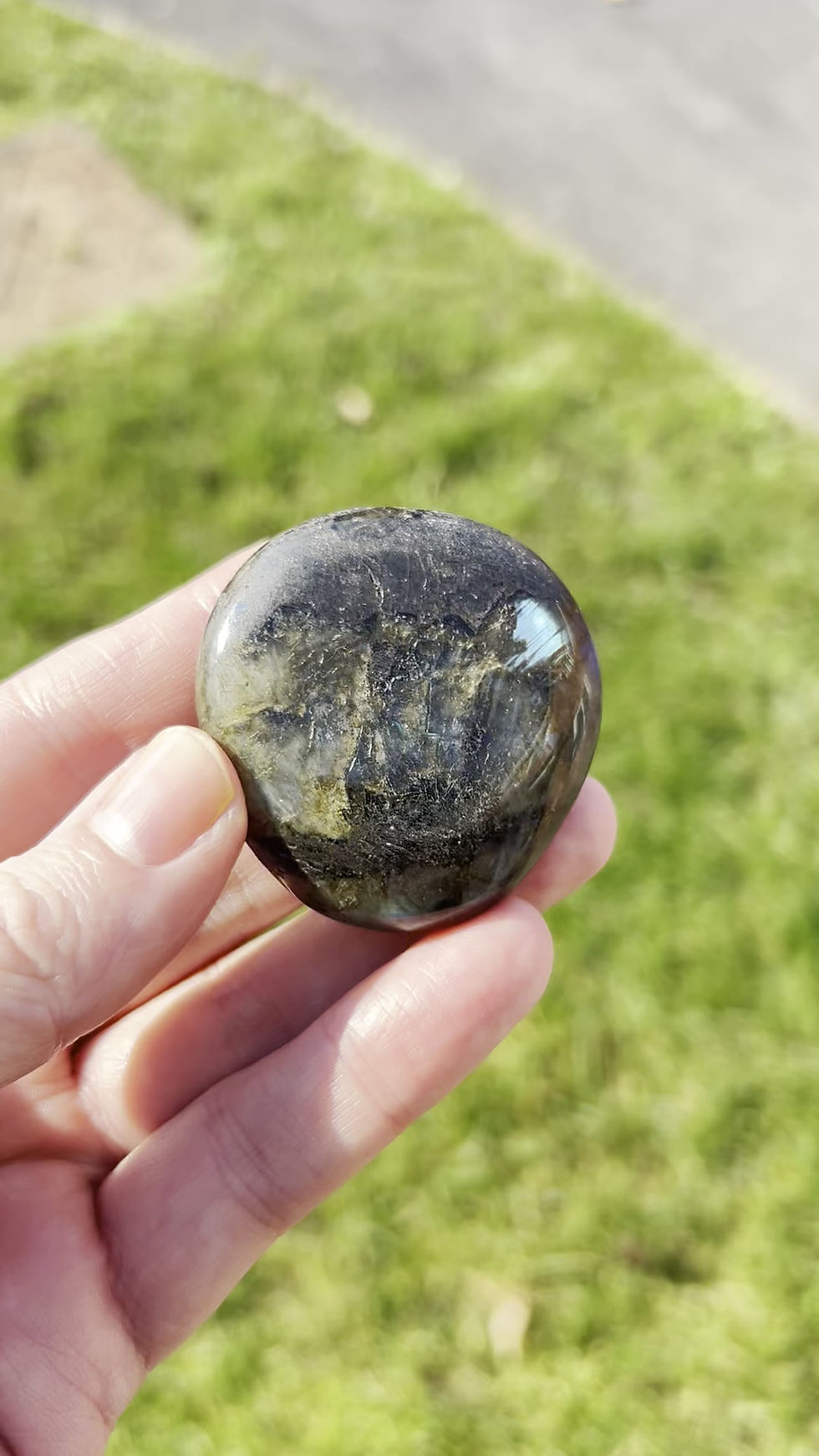 Thumbnail: Labradorite Palm Stone 67g